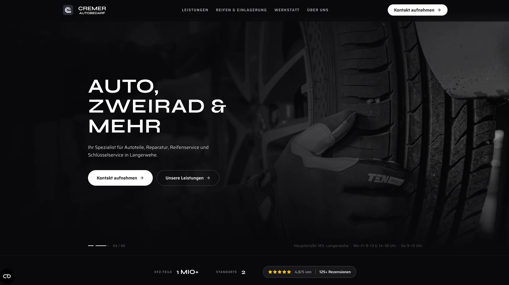 Cremer Autobedarf Website